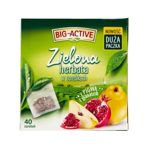 Herbata Zielona z pigwą i granatem 40 torebek