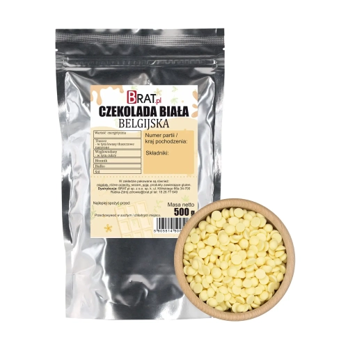 Czekolada biała Belgijska 500g