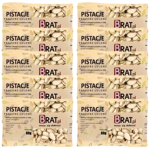 Pistacje prażone solone 10 x 80g