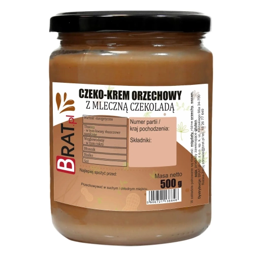 CZEKO-KREM - krem orzechowy z mleczną czekoladą 500g