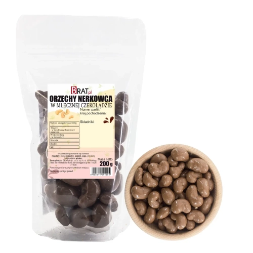 Orzechy nerkowca w mlecznej czekoladzie 200g