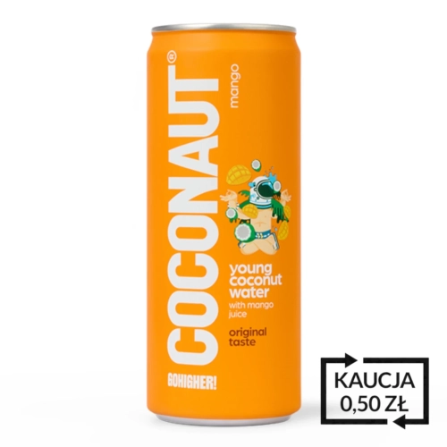 Woda kokosowa z młodego kokosa z sokiem mango 320ml