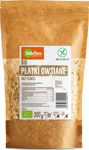 BIO Płatki owsiane 300g Produkt bezglutenowy