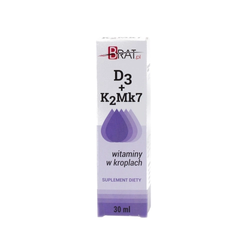 Witamina D3+K2mk7 krople 30ml - Brat.pl