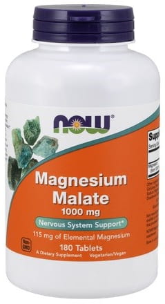 NOW Magnesium Malate (jabłczan magnezu) 1000MG