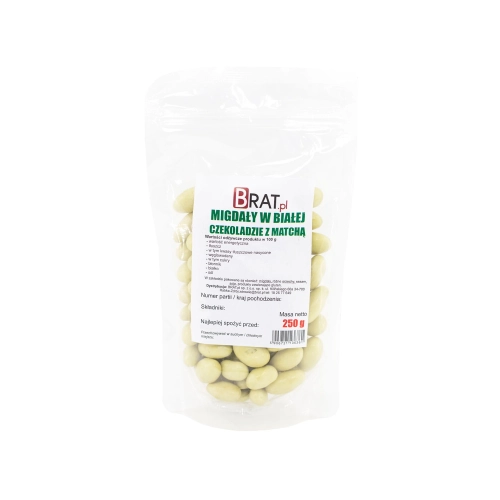 Migdały w białej czekoladzie z Matchą 250g