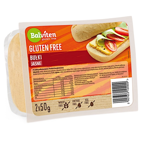 Bułki podłużne jasne 2x50g Bezglutenowe
