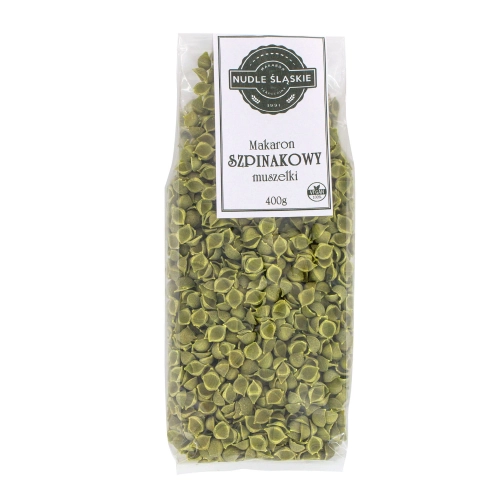 Makaron SZPINAKOWY muszelki 400g