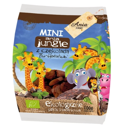 Ciastka z czekoladą Mini Jungle BIO 100g.webp