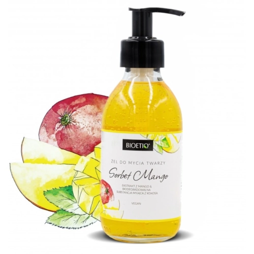 BIOETIQ SORBET MANGO naturalny żel do mycia twarzy 200 ml.webp