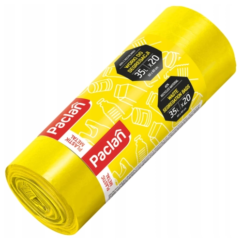 Paclan worek do segr plastik 35l 20 szt żółty.webp