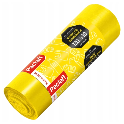 Paclan worek do segr plastik 120l 10 szt żółty.webp