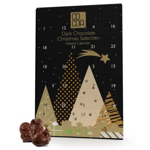 Kalendarz Adwentowy z czekolady ciemnej 70% 180g.webp