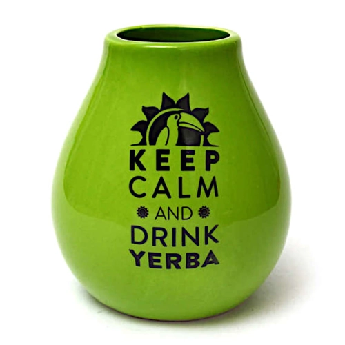 Naczynie ceramiczne LUKA zielone KEEP CALM 350ml.webp