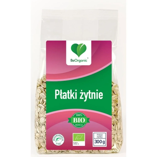 BeOrganic Płatki żytnie EKO 300g