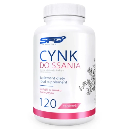 Cynk do ssania malinowy 120tab - SFD