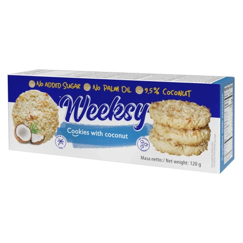 WEEKSY Ciasteczka kokosowe 120g
