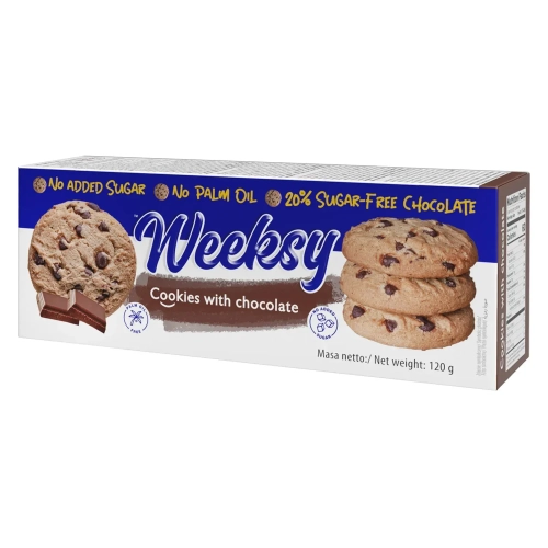 WEEKSY Ciasteczka z kawałkami czekolady 120g