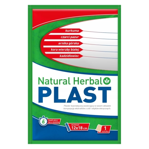 Plaster ziołowy (przeciwbólowy) Natural Herbal Plast  12x18cm.webp