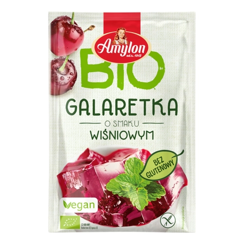 Galaretka agar wiśniowa bezglutenowa BIO 40g.webp