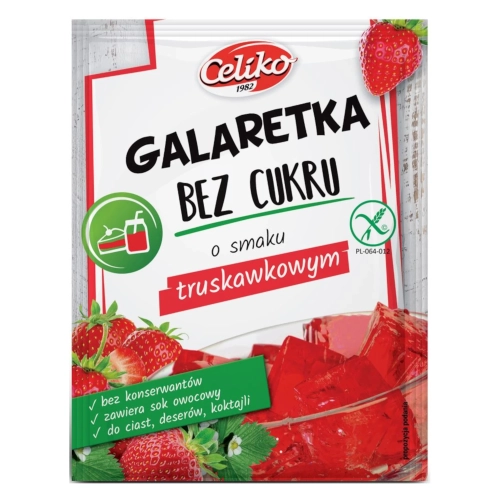 Galaretka truskawkowa bez cukru bezglutenowa 14g