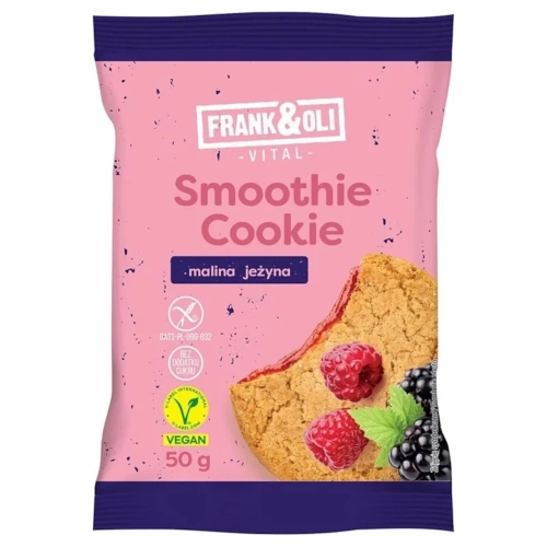 Miękkie ciasteczko Smoothie malina & jeżyna bez cukru 50g.webp