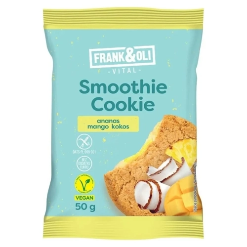 Miękkie ciasteczko Smoothie ananas & mango & kokos bez cukru 50g.webp