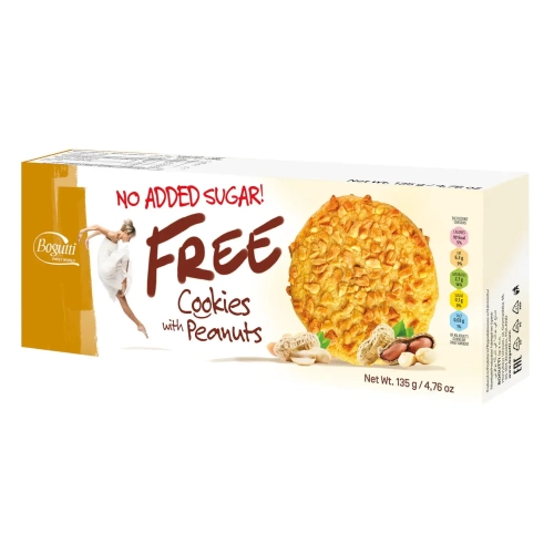 SUGAR FREE Ciasteczka z orzechami 135g