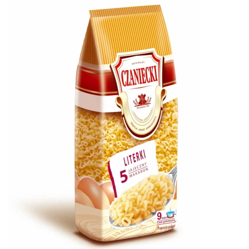 Makaron Czaniecki 5-jajeczny Literki 250g