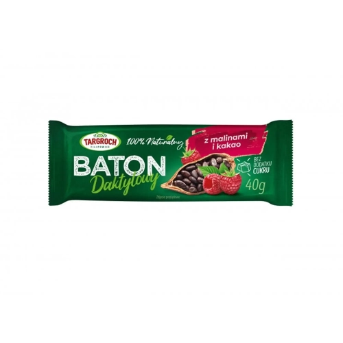 Baton daktylowy z malinami i kakao 40g