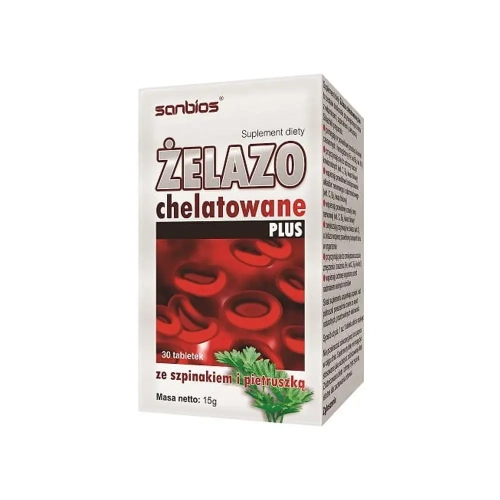Żelazo chelatowane plus 30 tabletek