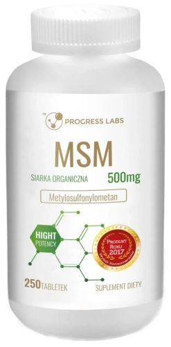 MSM 500mg 250tab - Progress Labs