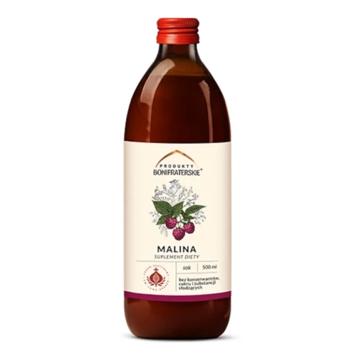 Sok z Maliny 500ml - Produkty Bonifraterskie.webp