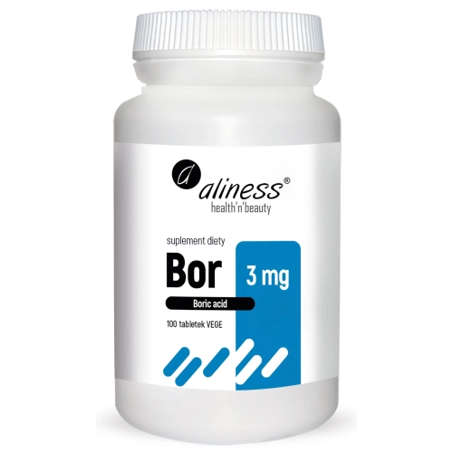 Bor 3 mg (kwas borowy) 100tabl Vege - ALINESS.webp