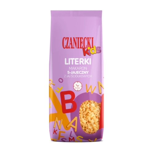 Makaron Czaniecki Kids 5-jajeczny Literki 250g.webp