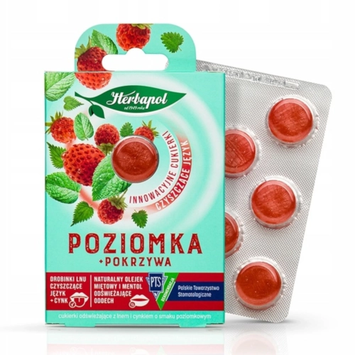 Cukierki czyszczące język poziomka pokrzywa 20g.webp