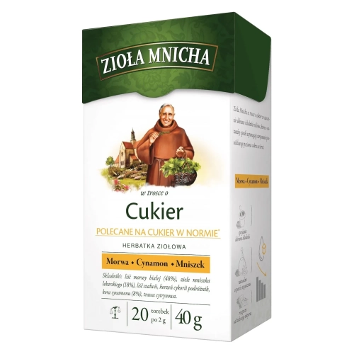 Zioła Mnicha herbatka na Cukier 2g x 20 szt..webp