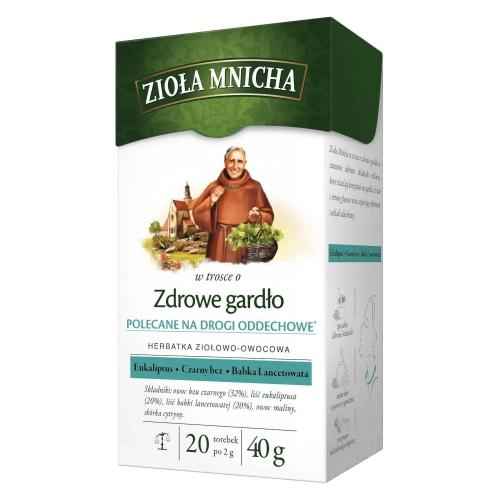 Zioła Mnicha herbatka na Zdrowe Gardło 2g x 20 szt..webp