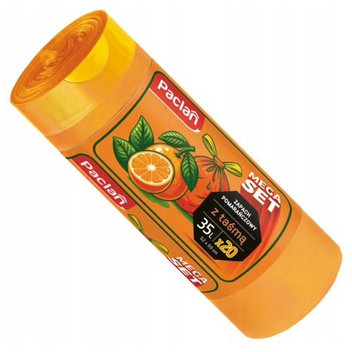 Worki na śmieci z taśmą pomarańczowe 35l 20szt.webp