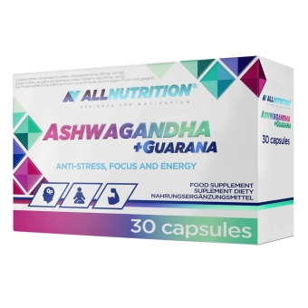 Allnutrition Ashwagandha 300mg + Guarana 30kap