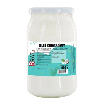 Olej kokosowy nierafinowany 900ml
