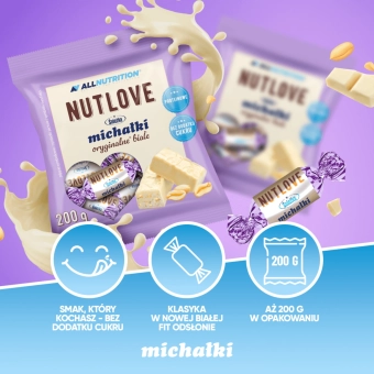 Allnutrition nutlove śnieżka Michałki BIAŁE ORYGINALNE 200g2.webp