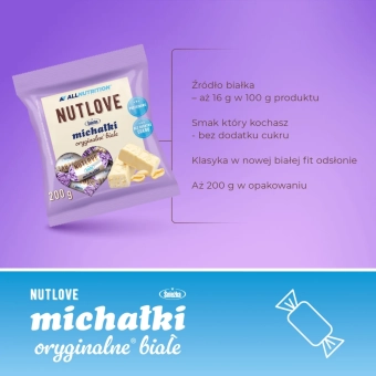 Allnutrition nutlove śnieżka Michałki BIAŁE ORYGINALNE 200g3.webp