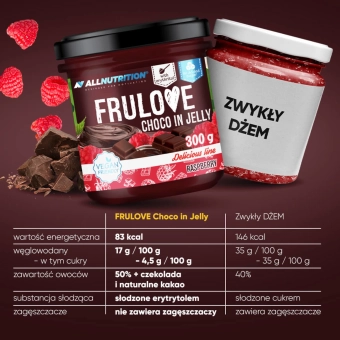 Allnutrition frulove choco in jelly 300g RASPBERRY2.webp