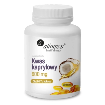 Kwas kaprylowy (60% C8) 600mg 90kaps. - ALINESS