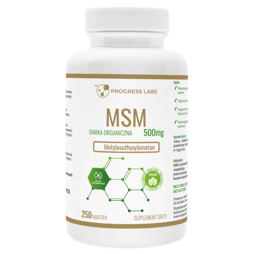 MSM 500mg 250tab - Progress Labs.webp