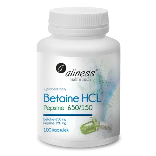 Betaine HCL i Pepsine 650/150 100kap