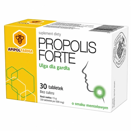 Propolis Forte Mentolowe tabletki do ssania na gardło 30tabl.webp