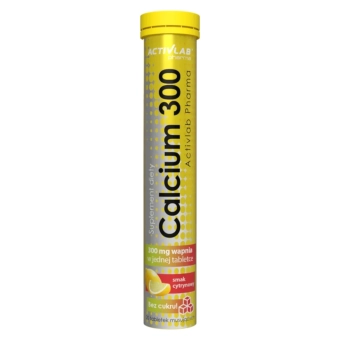 Calcium 300 tabletki musujące bez cukru - cytryna 20 tabl.