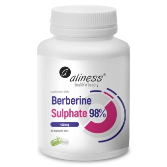 Berberine Sulphate 98% 400mg x 60 Vege kaps - ALINESS